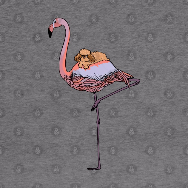 Flamingo and Poodle by huebucket
